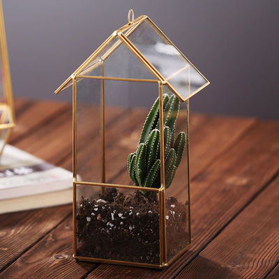 집 모양 기하학적인 다즙 Terrarium, 보석 홀더 공기 식물 콘테이너 협력 업체