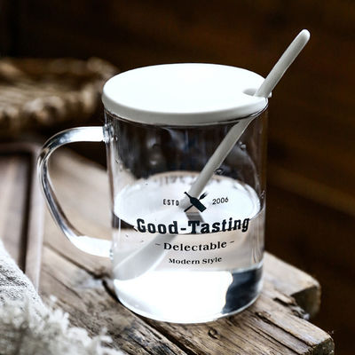 Handmade 명확한 500ml 유리제 컵, 북유럽 작풍 유리제 재사용할 수 있는 커피 잔 협력 업체