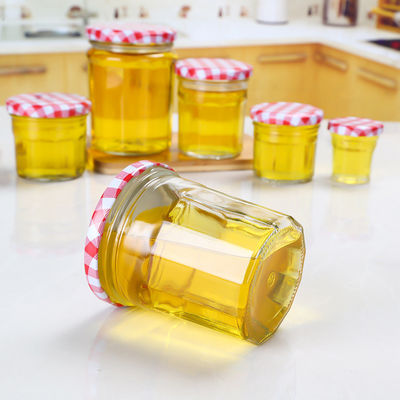 고객 디자인 꿀 나사 뚜껑 둥근 모양을 위한 유리제 잼 단지 진공 협력 업체