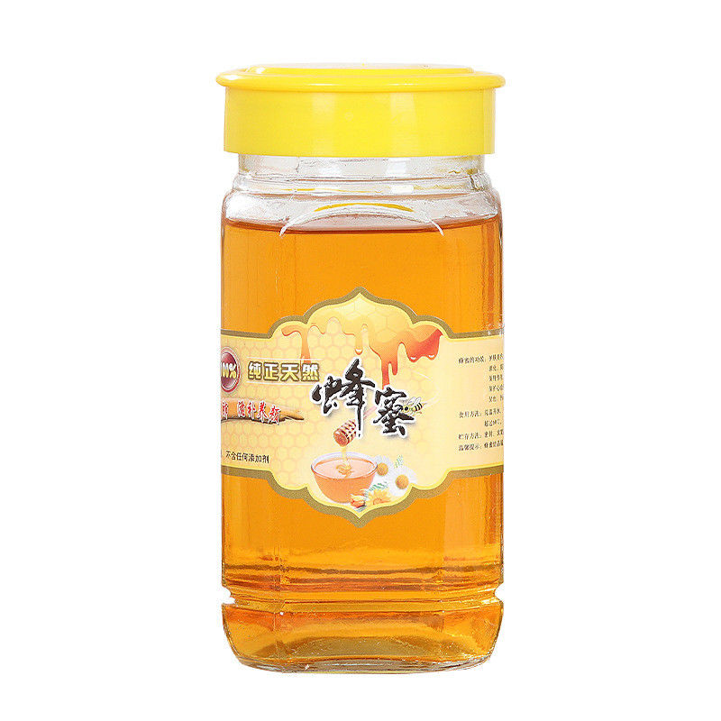 나사 플라스틱 뚜껑 고전적인 디자인을 가진 빈 명확한 정연한 유리제 꿀 단지 협력 업체